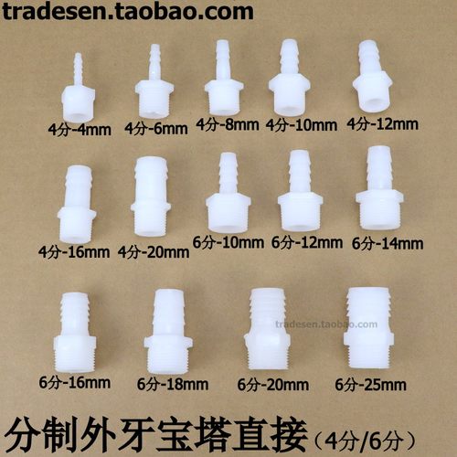 4分/6分外螺纹塑料宝塔接头塑料软管接头软硬管对接头外牙宝塔-封面