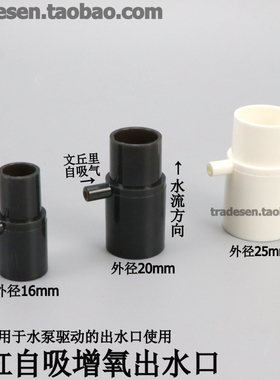 鱼缸自吸增氧出水口水泵打氧喷嘴头免气泵溶氧扩散器曝气鸭嘴水咀