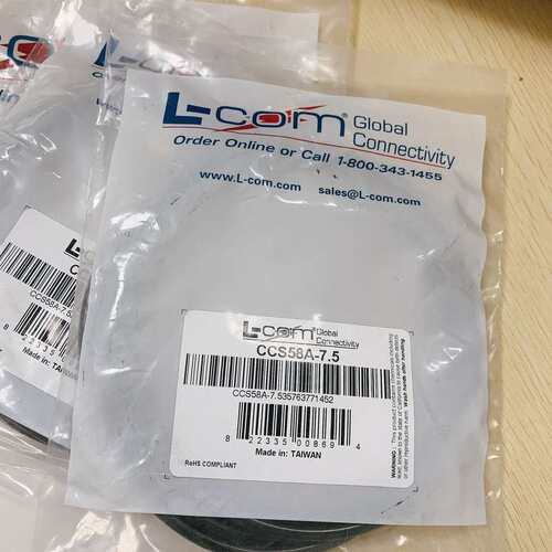 议价L-COM诺通连接线CCS58A-7.5,全新余料（2/3）