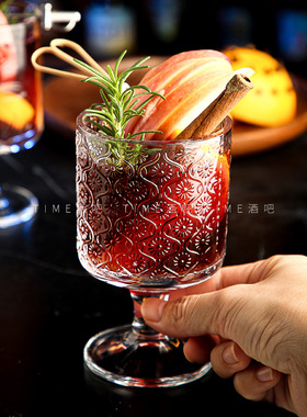 【2只】热红酒杯高颜值高脚杯家用圣诞鸡尾酒杯围炉煮茶玻璃杯子