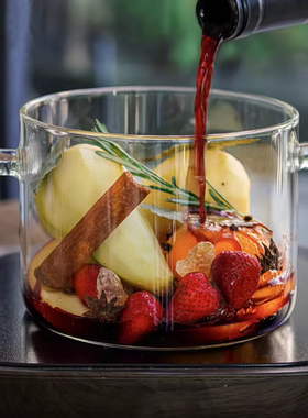 煮热红酒锅器皿家用耐高温玻璃炖汤锅可明火电陶炉高硼硅围炉茶壶