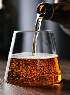 富士山玻璃杯啤酒杯 日式威士忌杯鸡尾酒杯子家用果汁杯耐热水杯