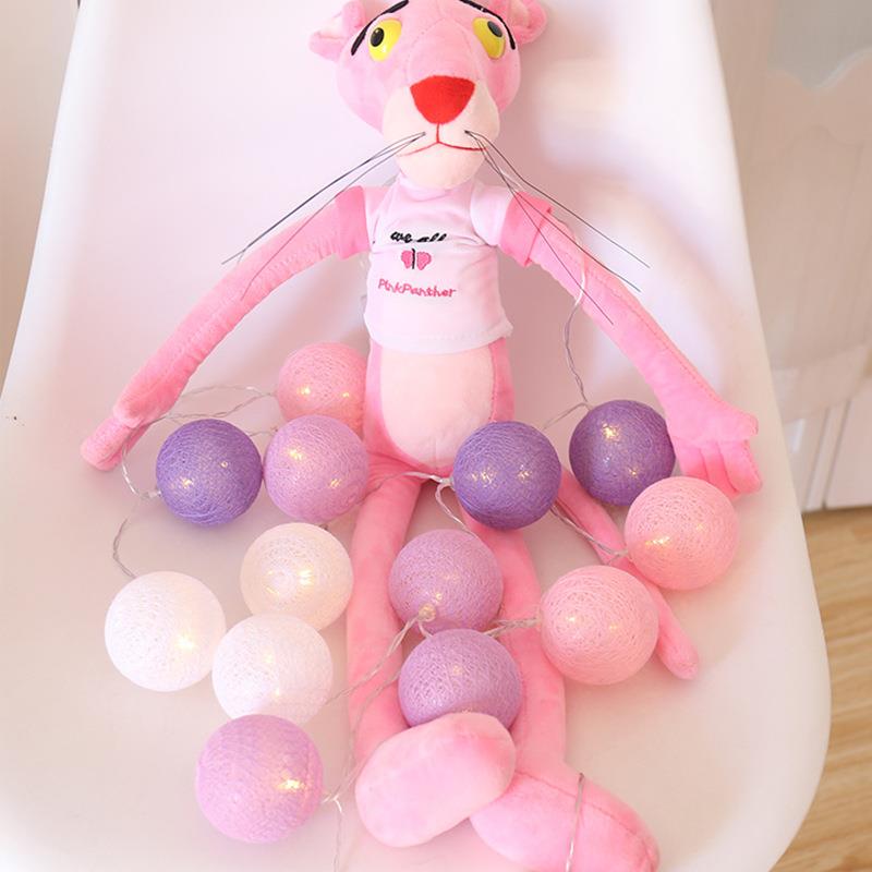 l棉MPD线球灯串日装节饰ins少女房间布置婚告白线球灯ed庆彩灯串
