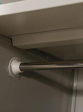 轧办公家BWY-2001具2门储冷钢衣板更衣柜简约两门物柜 带挂杆办公