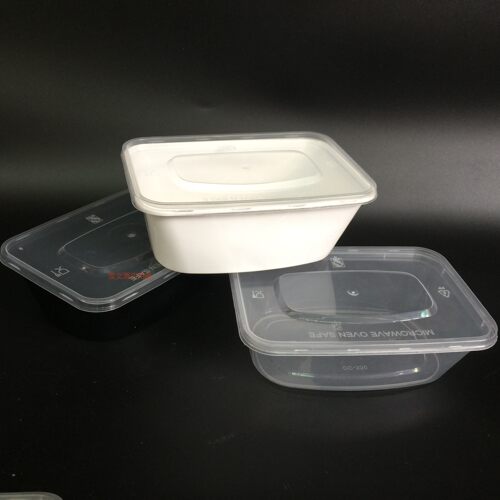 包邮江浙沪皖400套透明饭盒一次性打包盒350ml方盒饭盒外卖快餐盒