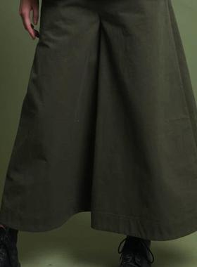 清仓处理军绿色女士阔腿裤