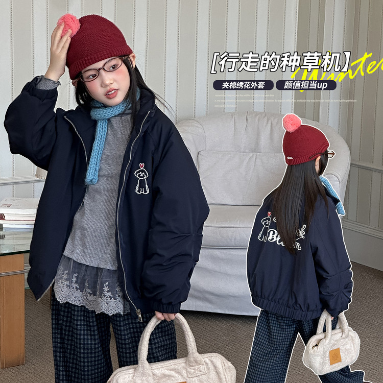 2025冬装男女生童装有常规款聚酯纤维拉链冬季普通外套