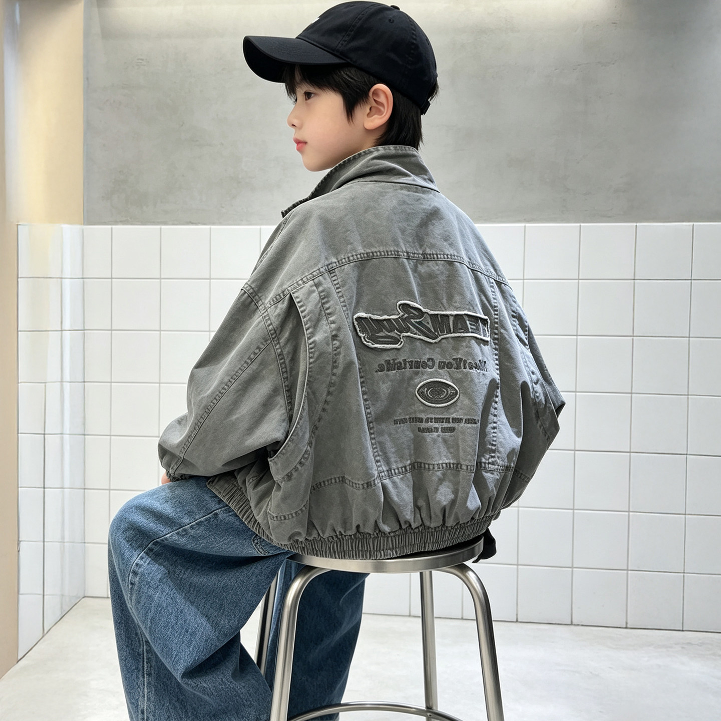 男童春秋装夹克外套2026新款宝宝秋季衣服洋气中大儿童网红上衣潮