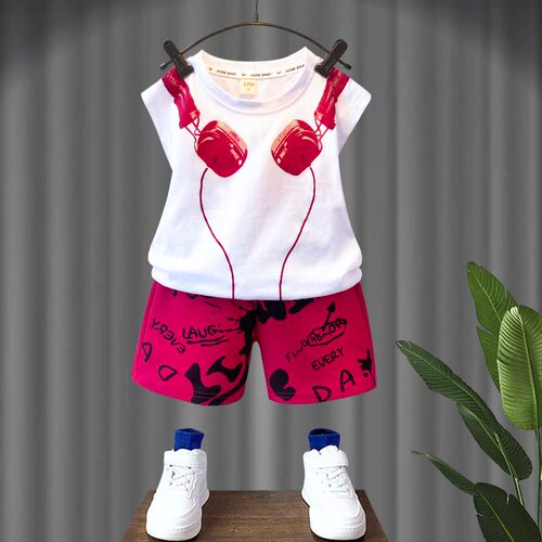 棉男童背心夏装套装夏季2026