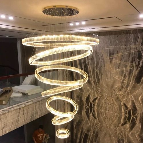 复式楼别墅大吊灯LOFT楼梯吊灯