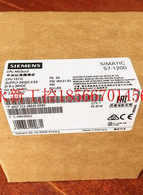 议价6ES7211-1BE40/1AE40/1HE40-0XB0S7-1200CPU原装现货现￥