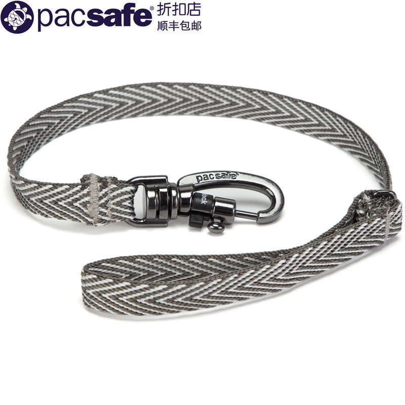 Pacsafe折扣店wallet strap防割耐磨抗撕拉链条证件钱包手腕带