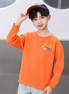 印字logo彩色儿童卫衣打底衫2026新款秋装休闲长袖男童上衣童装