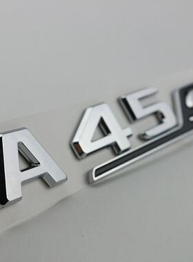适用于奔驰CLA改装35后尾标CLA45S车标AMG字标TURBO4MATIC侧标贴