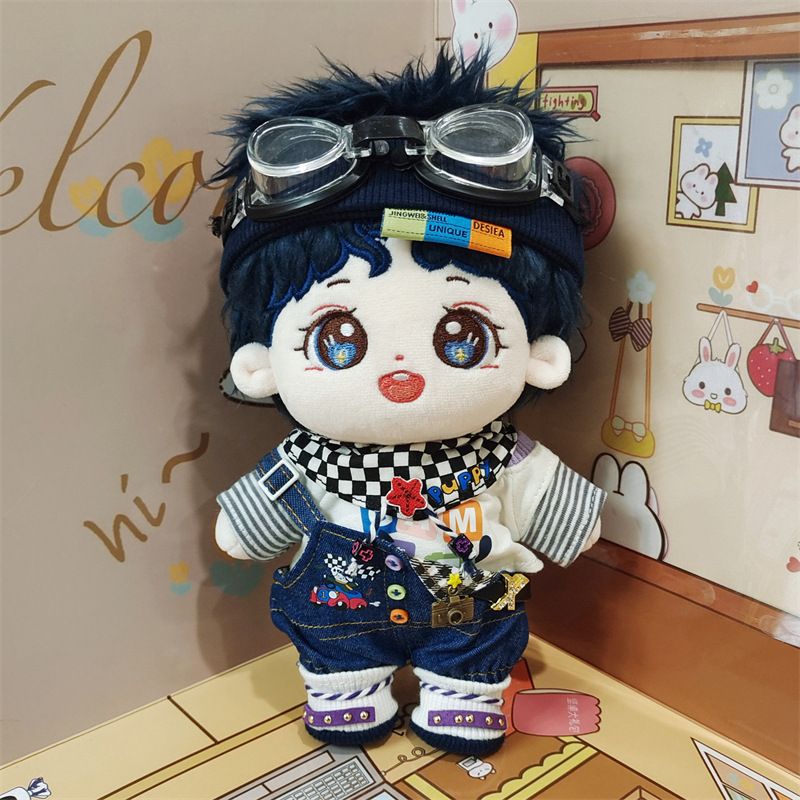 20CM蒲喷熠星棉花娃骨架衣