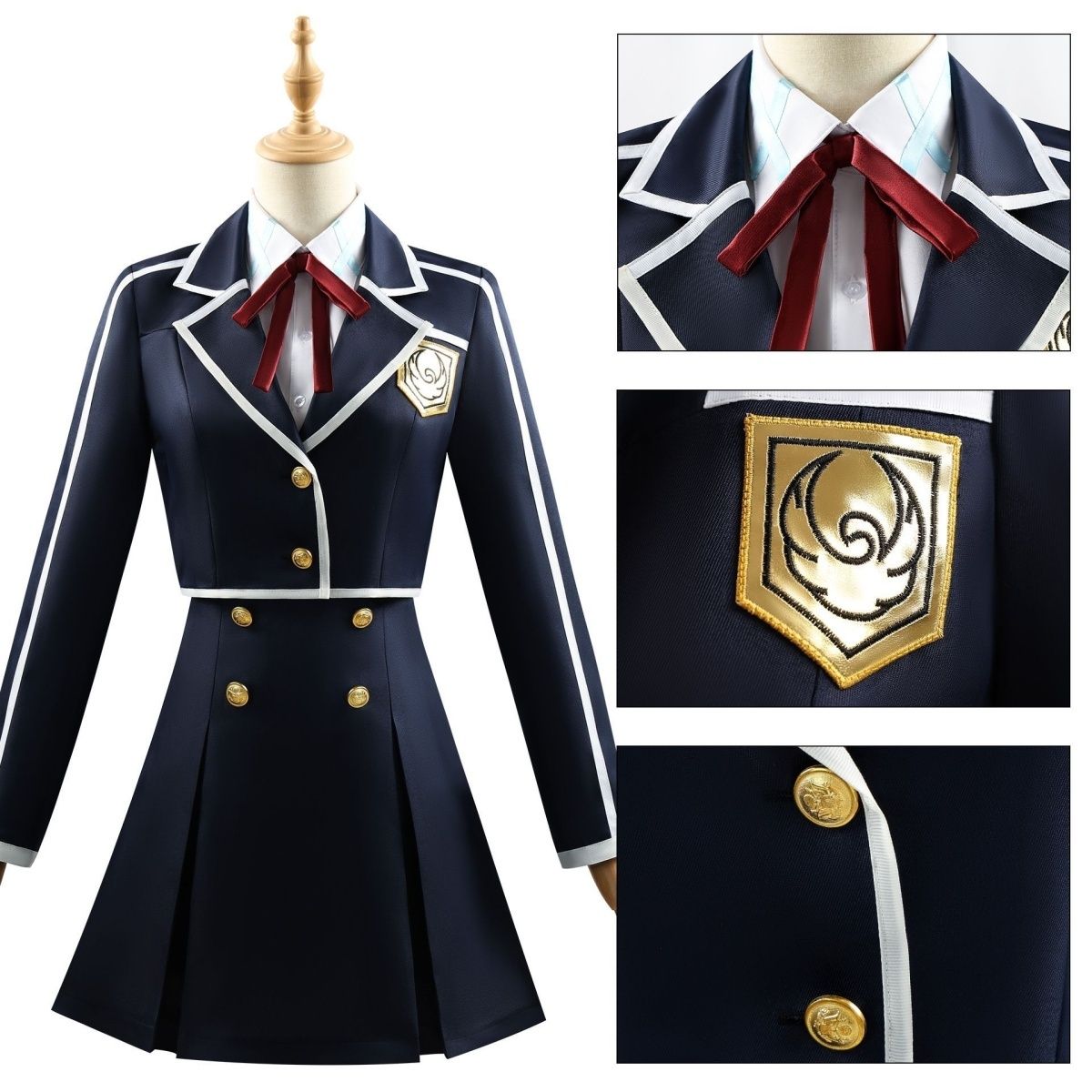 刀剑神域cos服 结城明日奈亚丝娜cos校服JK制服二次元动漫服女装图片