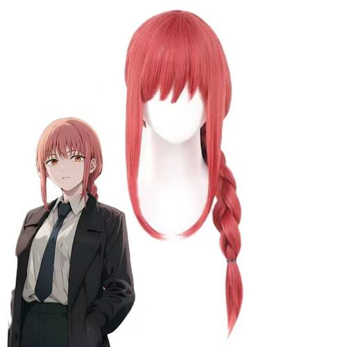 万用cos假发 电锯人玛奇玛cosplay假发恶魔猎人动漫二次元粉红色