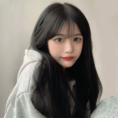 【2190人收藏】假头女长发夏黑色长直发lolita甜美可爱透气自然圆