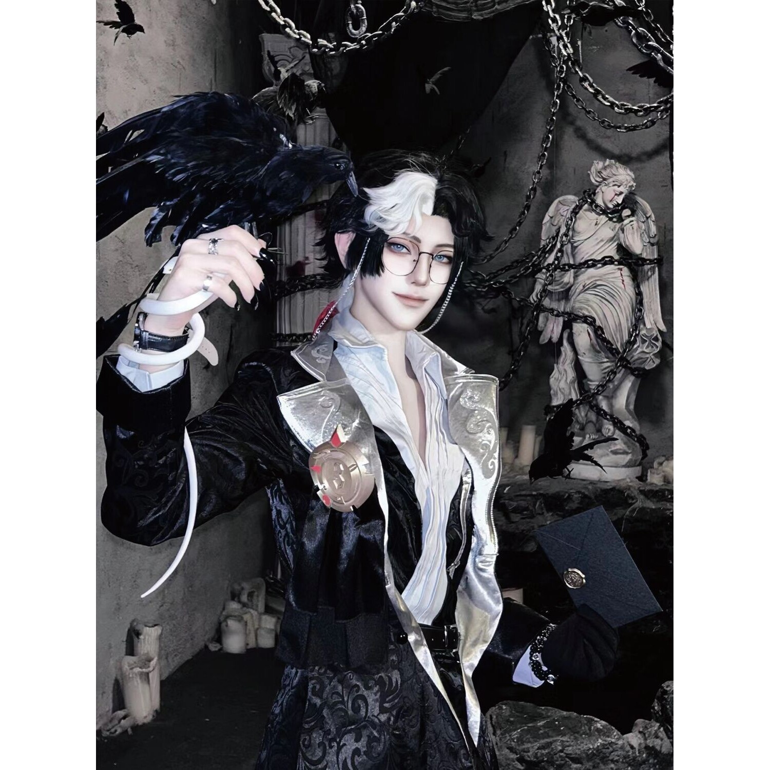 【1145人收藏】新款现货第五人格约瑟夫DMcos摄影师仁慈cos服全套图片