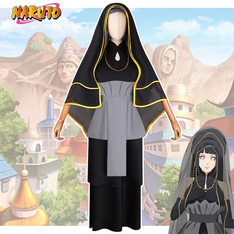 日向雏田cos服日漫火影忍者博人转雏田黑婚纱cosplay动漫服装全套