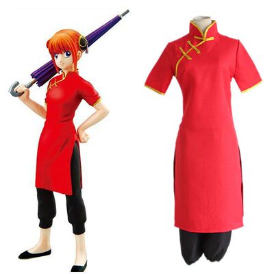 【2528人收藏】日系银魂神乐动漫cos旗袍功夫装演出服唐装练功服