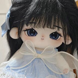 20cm棉花娃娃稚予炸毛长发女娃明星娃娃无属性裸娃可爱玩偶礼物