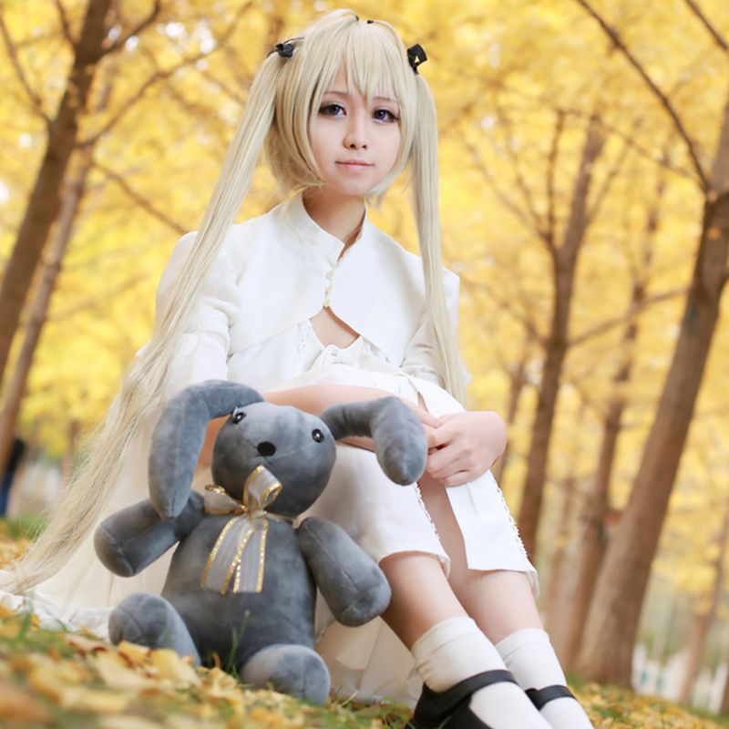 缘之空春日野穹妹cos服白色萌日常连衣裙cosplay动漫服装入门c服图片