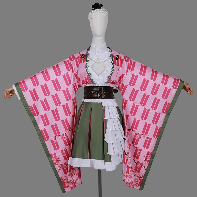 甘露寺蜜璃cos鬼灭之刃周年纪念cosplay动漫二次元服装图片