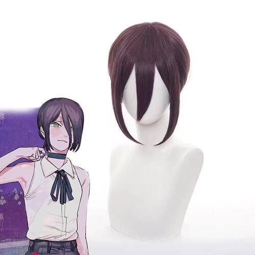 蕾塞假发电锯人链锯人炸弹恶魔黑紫色动漫假发高档古风cosplay