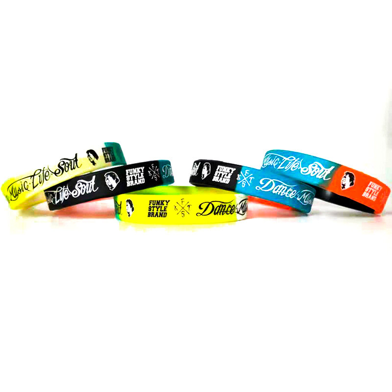 FUNKYSTYLE ORIGINAL HIP HOP HIP HOP COUPLE BRACELET SILICONE SPORTS WRISTBAND BRACELET HIGH STREET TREND MEN AND WOMEN JANE
