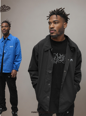 FUNKYSTYLE原创国潮牌奇卡诺popping美式西海岸bboy教练夹克外套