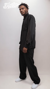 FUNKYSTYLE练舞装备popping街舞垂感纯色衬衣衬衫裤子套装练功裤