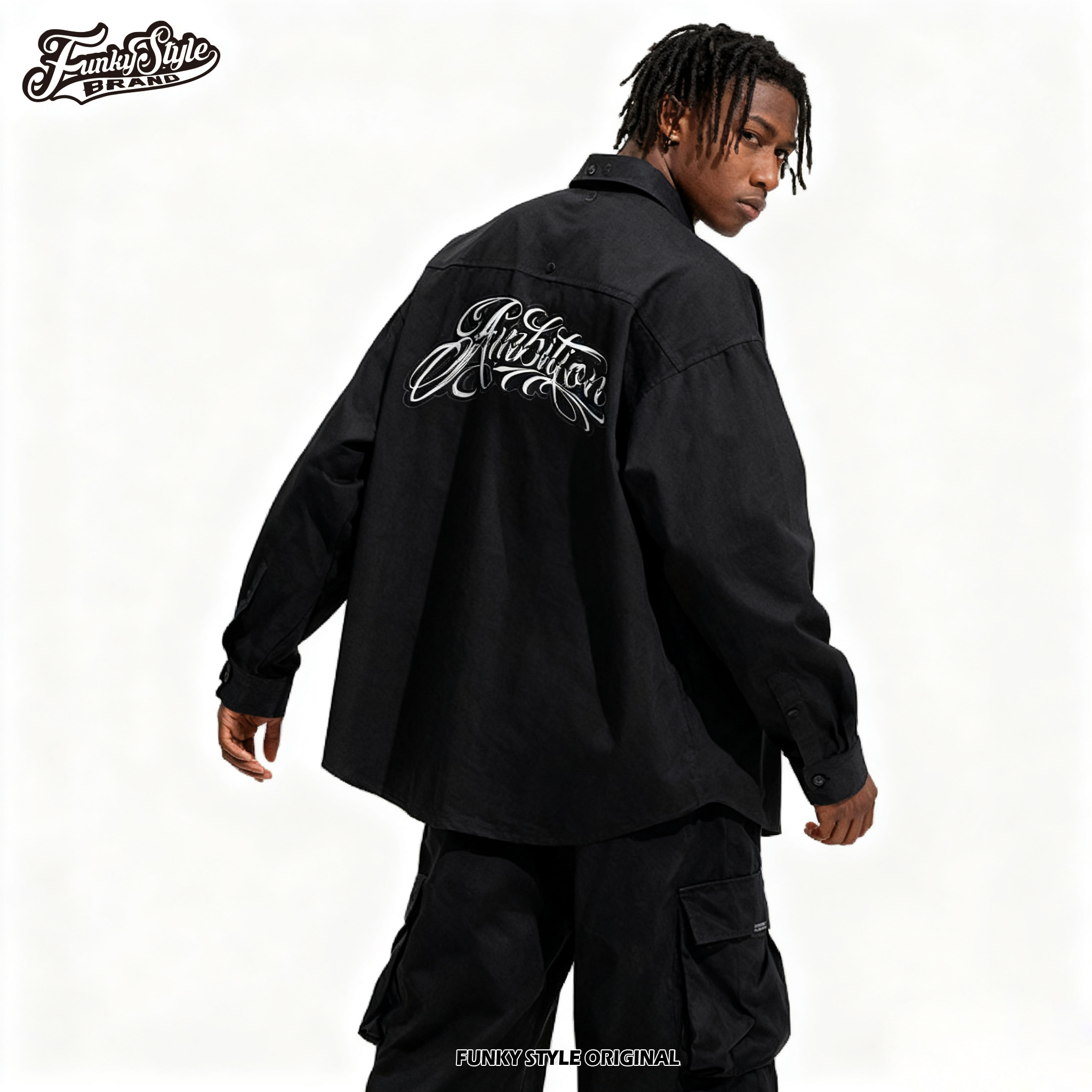 FUNKYSTYLE原创潮美式工装衬衫