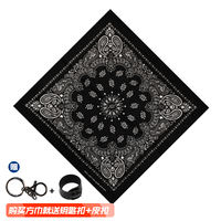 hiphop, trendy street dance, male and female Bboys, cashew flower large square scarf, sporty, versatile headscarf for European and American streets thumbnail 5