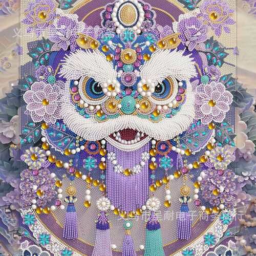 飞翔小草  diy钻石画珍珠画醒狮材料贴画手工DIY材料客厅卧室摆件