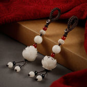 梵心菩提子莲花手机链高档男女手工创意钥匙链挂饰汽车钥匙扣挂件