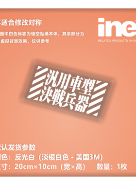 EVA新世纪福音战士/车型兵器/电动痛车贴纸摩托行李箱头盔贴HD168