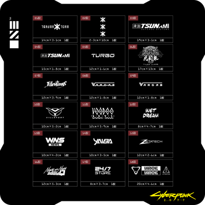 赛博朋克2077游戏电脑行李箱车贴