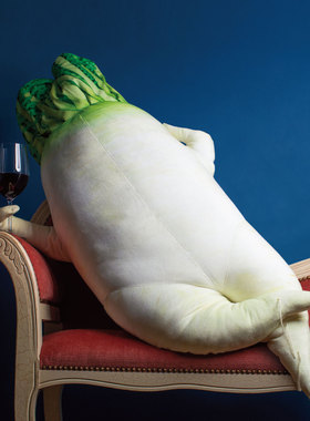 日本进口性感大根抱枕大号萝卜芬理希梦YOUMORE创意可爱另类礼品