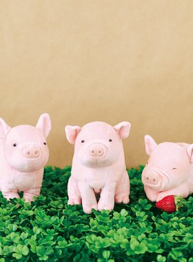 日本进口粉红迷你猪宝宝毛绒玩偶小包芬理希梦YOUMORE女友礼物