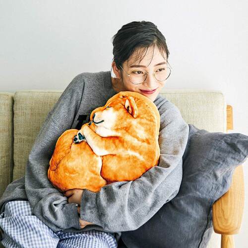 日本可爱柴犬暖水袋套抱枕公仔