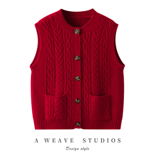 针织衫 5008 100纯羊绒马甲背心女坎肩时髦洋气无袖 气质出众