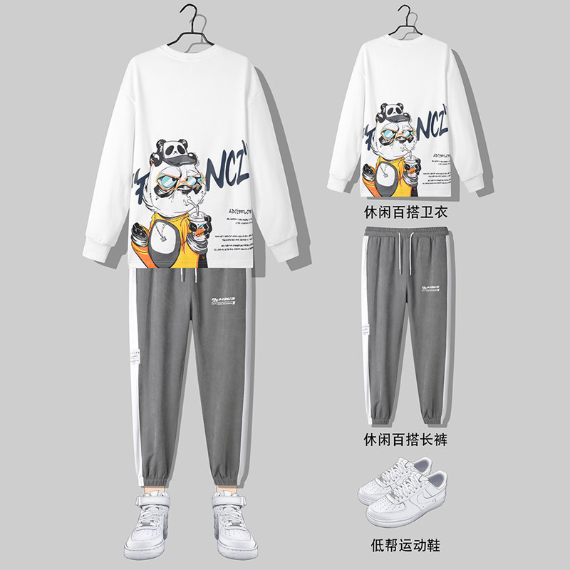 2024秋新款单件热销款搭配套装卫衣裤子两件套上款有差T0134-P75图片