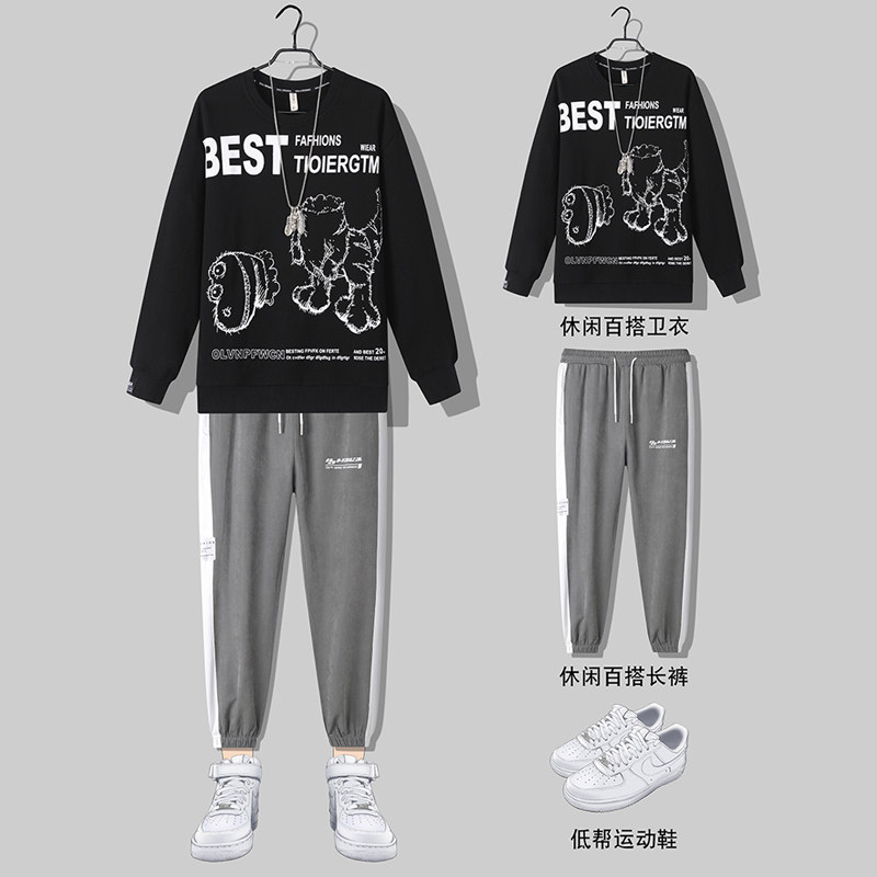 2021春秋新款单件热销款搭配套装卫衣裤子两件套上款有差T0135图片