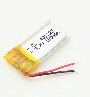 3.7v聚合物可充电锂电池401225蓝牙耳机手环微型设备智能穿戴电芯