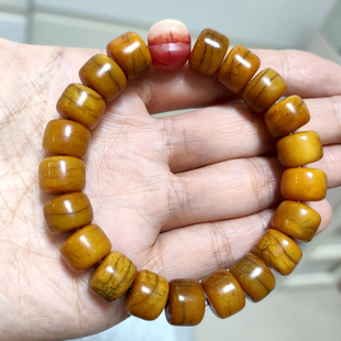 牦牛骨手串男文玩骨头天然佛珠手链diy羊角饰品女民族风桶珠念珠