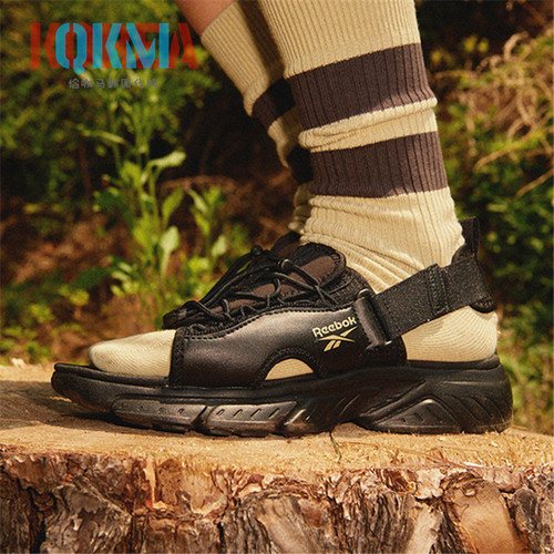 Reebok男女魔术贴绑带沙滩凉拖鞋