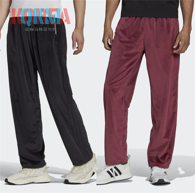 Adidas男女复古丝绒运动长裤外套