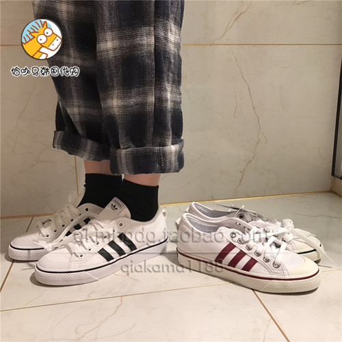 阿迪达斯Adidas休闲帆布滑板鞋