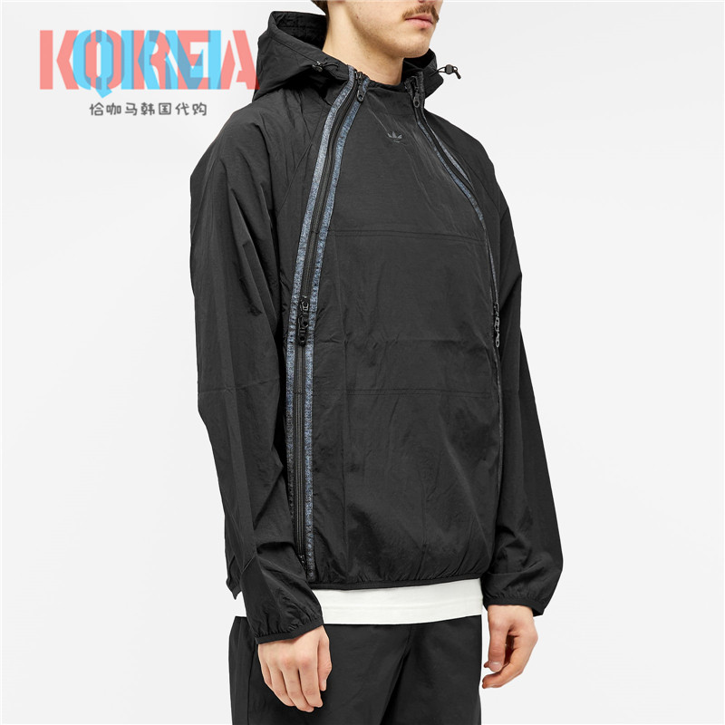 Adidas男女双拉链套头卫衣帽衫